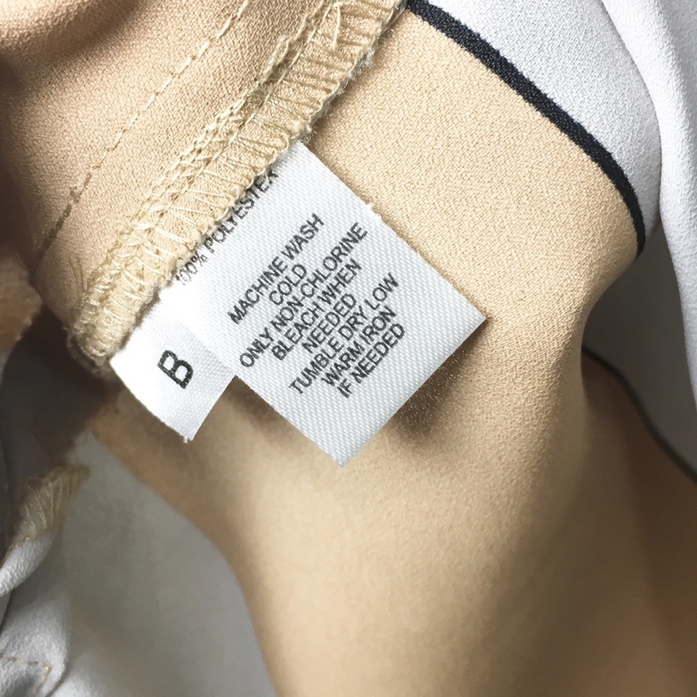 Loft Color Block Stripe Oversized Chiffon Top Sma… - image 3